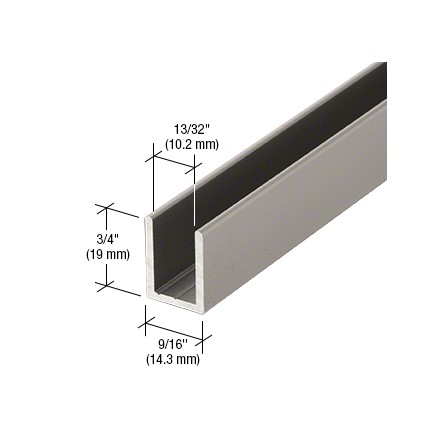 U-Profil Aluminium,  Edelstahl Optik matt